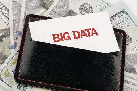 The concept of technology and development. Phrase, words, text BIG DATA on .. 스톡 사진