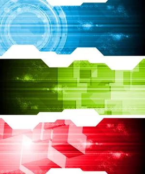Concept technology bright vector banners Concept technology bright vector ... Stock Photos