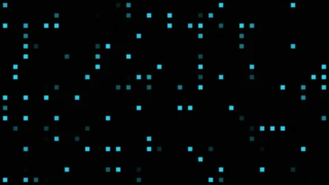 Concept of technology, digital data background (square dots blink randomly) 스톡 동영상 163498877