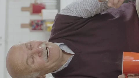 The concept of technology use in the elderly. Stock Footage 196113811