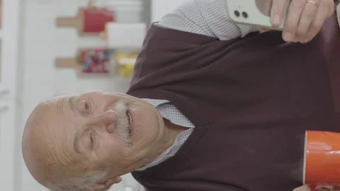 The concept of technology use in the elderly. Stock Footage 196113825