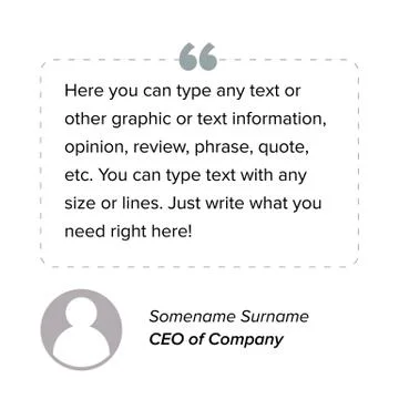 Concept template for feedback or opinion. Stock Illustration