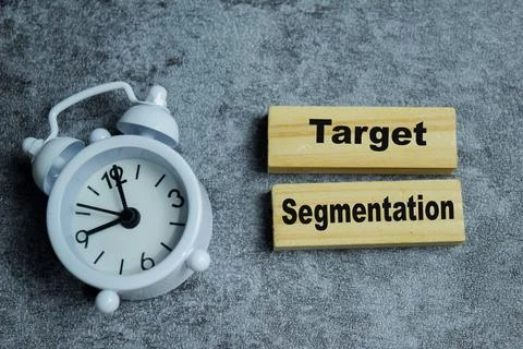 Concept of text target segmentation on wooden blocks. Stock Photos