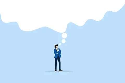 Concept of thinking big, ambitious to succeed. Illustrazione stock