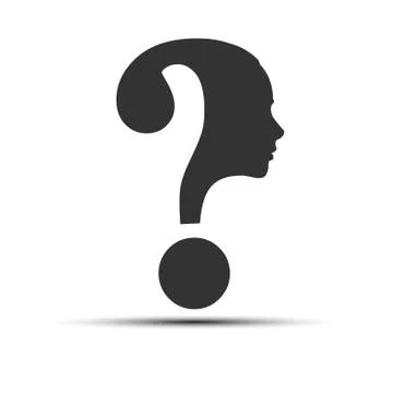 Concept of thinking or doubting or finding solutions. Question mark combined イラスト素材