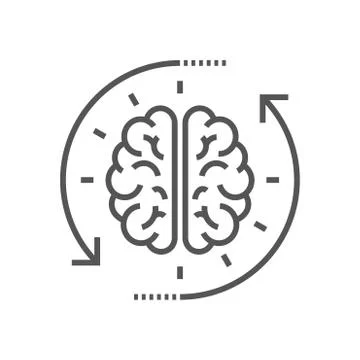 Concept of the thinking process, brainstorming, good idea, brain activity Illustrazione stock