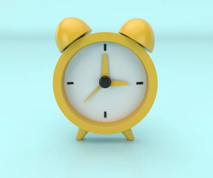 Concept of time. analog Circle clock icon. minimal 3d render illustration on  Illustrazione stock