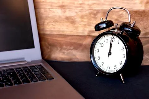 Concept time to be in the computer. Stock Photos