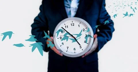 Concept of time flies by. Stock Photos