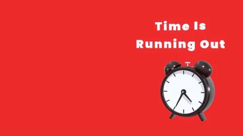 The Concept Time Management. Animated Clocks With Moving Arrows With Copy Space. Stock Footage 287106133