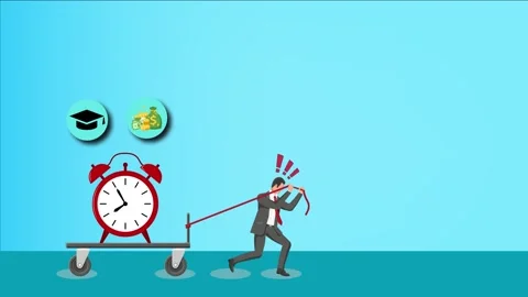 The concept of time management Stock Footage 279135268