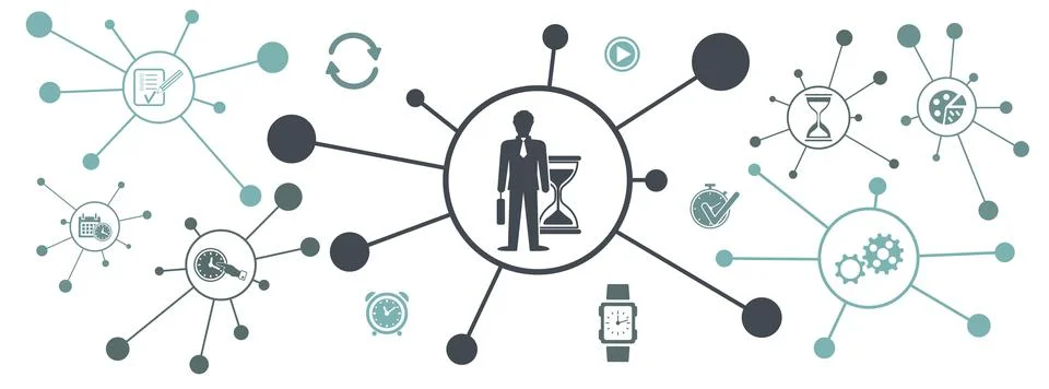 Concept of time management Stock-Illustration
