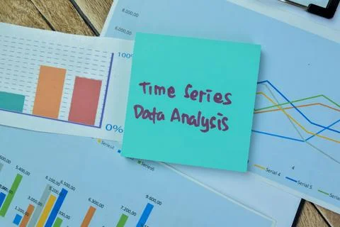 Concept of Time Series Data Analysis write on sticky notes Stock Photos