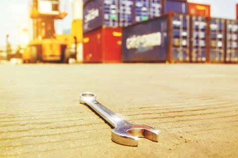 Concept of tools lost while working outdoors Stock Photos