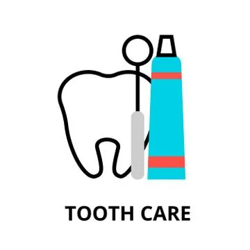 Concept of tooth care icon Stock Illustration