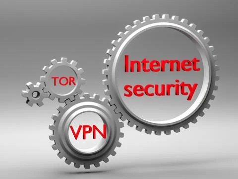 Concept of traffic security and encryption on Internet. Stock-Illustration