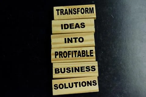 Concept of transform ideas into profitable business solutions Stock Photos