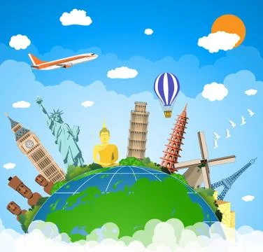 The concept of travel. Stock Illustration