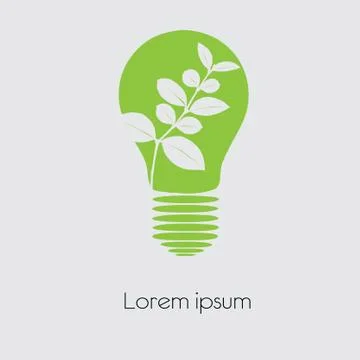Concept  tree in light bulb symbol of renewable energy Stock Illustration