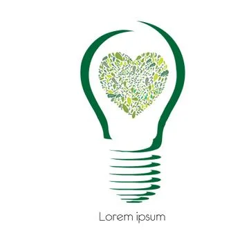 Concept  tree in light bulb symbol of renewable energy Illustrazione stock