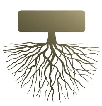 Concept with tree root Stock Illustration