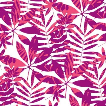 Concept tropical leaves seamless pattern. Stock Illustration