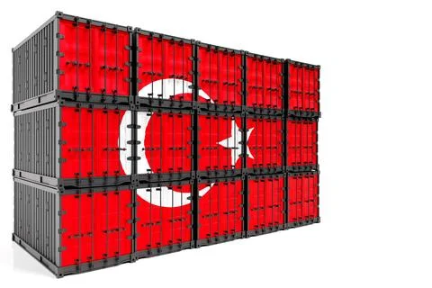 The concept of  Turkey export-import, container transporting and national del Stockillustratie