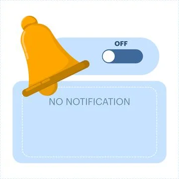 Concept of turning off notification messages. do not disturb mode. Stock Illustration