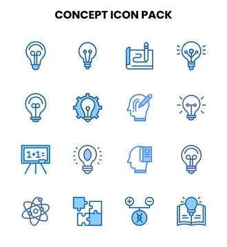 Concept Two Colour Design Icons Pack イラスト素材