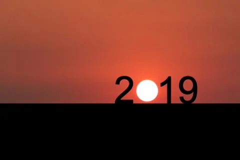 Concept of two thousand and nineteen years. Stock Photos