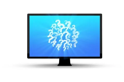 Concept of uncertainty with question mark Illustrazione stock