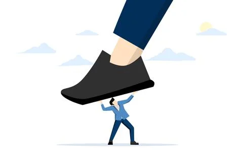 Concept of unfair competition Stock Illustration