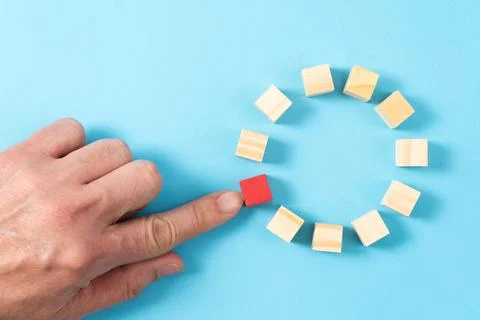 Concept of unique, different, diversity, outstanding, standout or talent Stock Photos