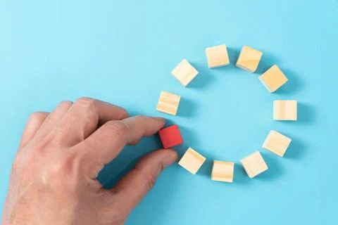Concept of unique, different, diversity, outstanding, standout or talent Stock Photos