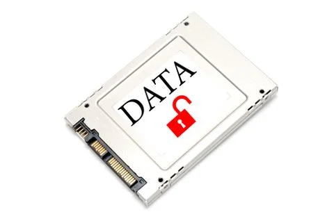 Concept unsecured data drive Stockillustratie