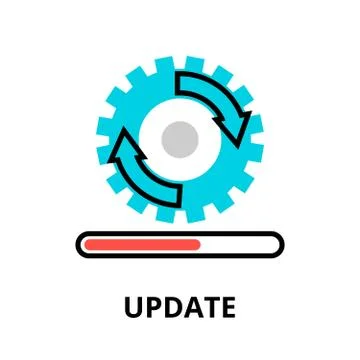 Concept of update application progress icon Stock Illustration