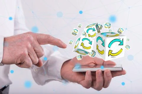 Concept of update 写真素材