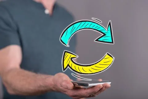 Concept of update Stock Photos