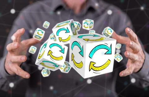 Concept of update 写真素材