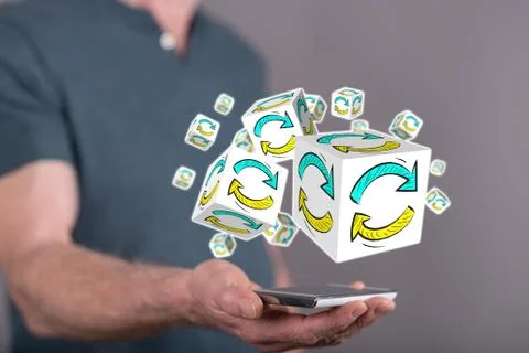 Concept of update Stock Photos