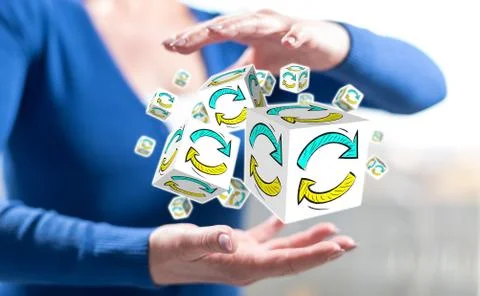 Concept of update Stock Photos