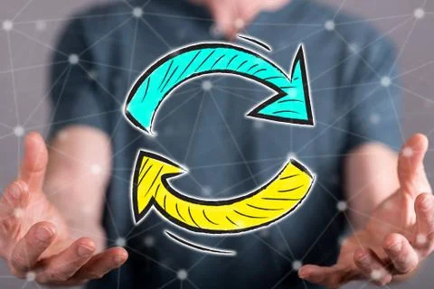 Concept of update Stock Photos