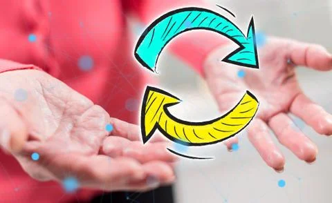 Concept of update 写真素材