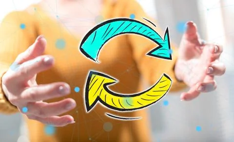 Concept of update 写真素材