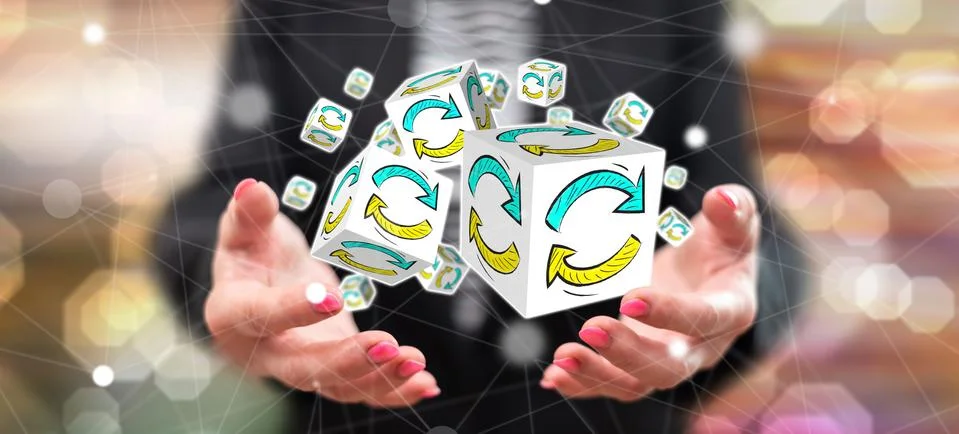 Concept of update Stock Photos