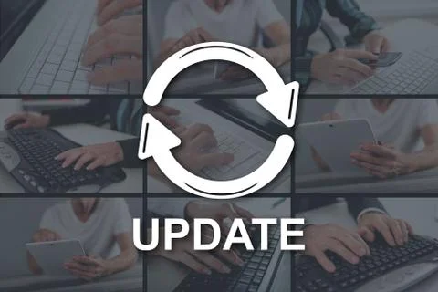 Concept of update 写真素材