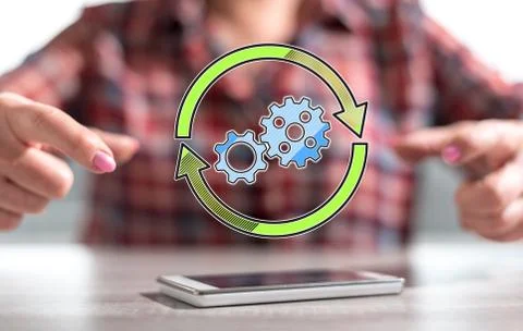 Concept of update Stock Photos