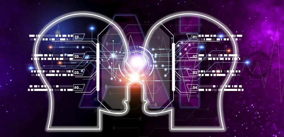 The concept of using artificial intelligence (AI) to control the system, th.. Stock Photos