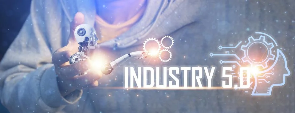 The concept of using artificial intelligence to control the system, industr.. Stock Photos