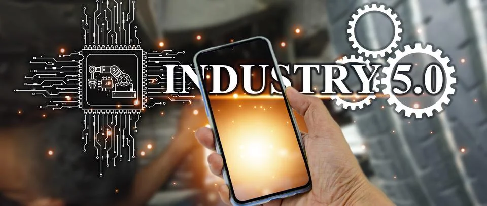 The concept of using artificial intelligence to control the system, industr.. Stock Photos